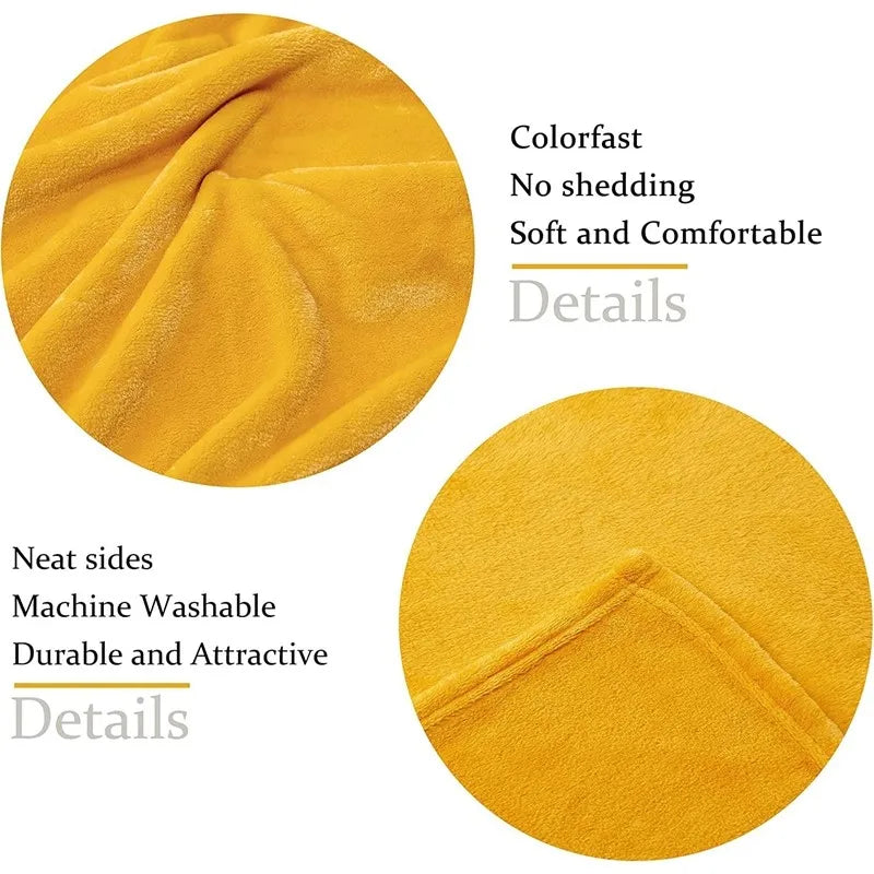 Fleece Flannel Gold Blankets