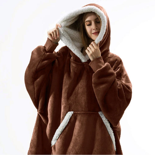 Hooded Blanket with Sleeves