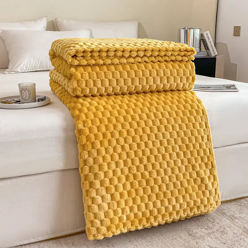 Plaid Jacquard Coral Fleece Blankets