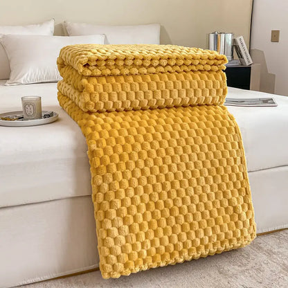 Plaid Jacquard Coral Fleece Blankets