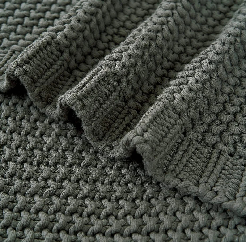 Knitted Blanket Chunky Throw Blanket
