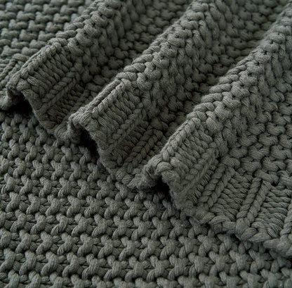 Knitted Blanket Chunky Throw Blanket