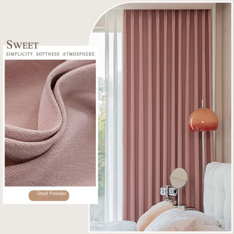 Modern Chenille Living Room Curtains