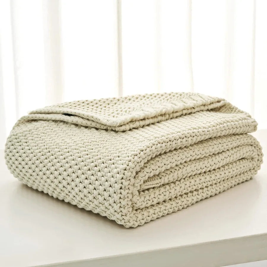 Knitted Blanket Chunky Throw Blanket