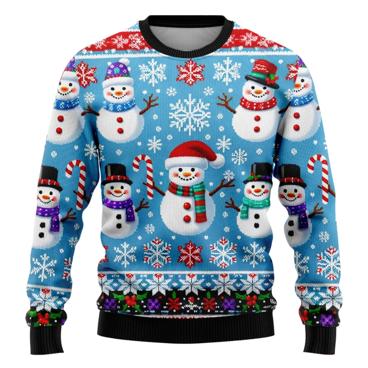 Snowman Graphic Ugly Christmas Sweaters