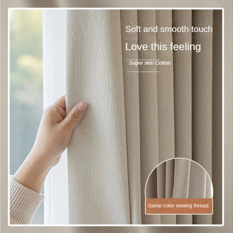 Modern Chenille Living Room Curtains