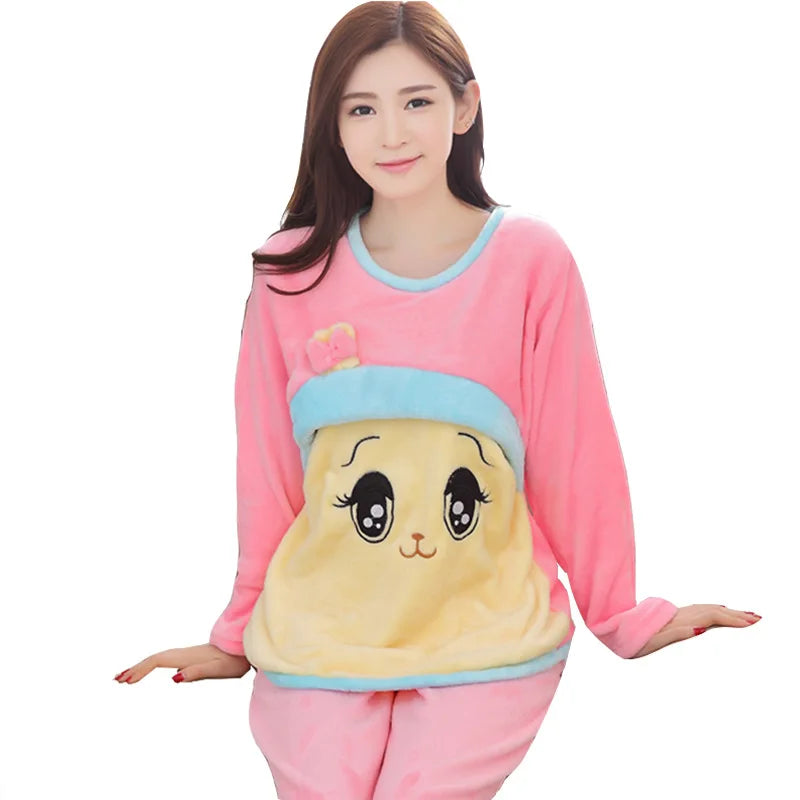 Autumn Long Sleeve flannel Maternity Clothing