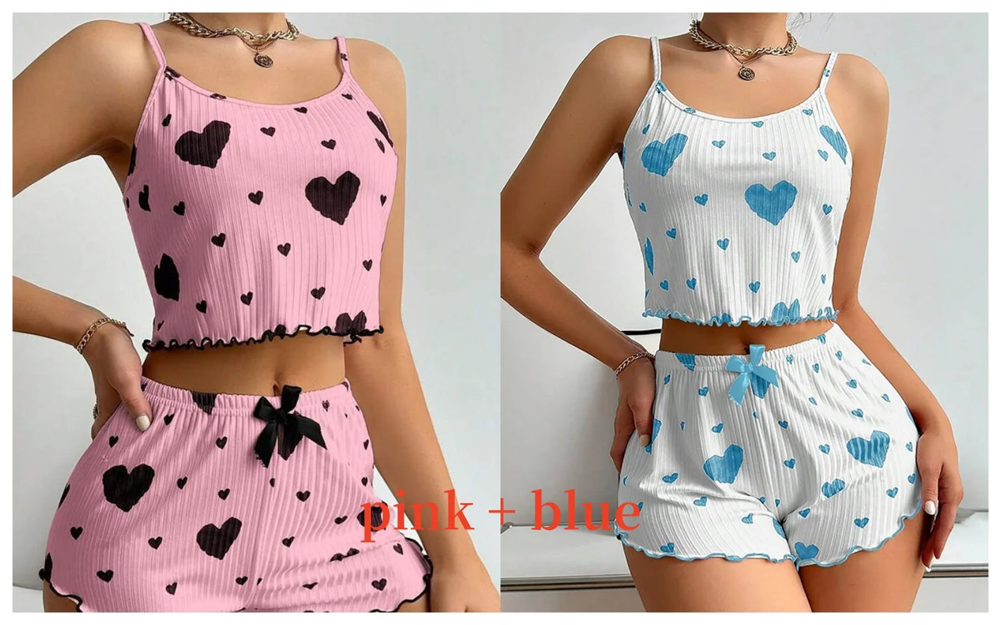 Women's Hearts Pajamas Set Sleepwear