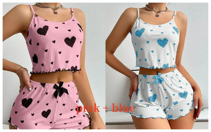 Women's Hearts Pajamas Set Sleepwear