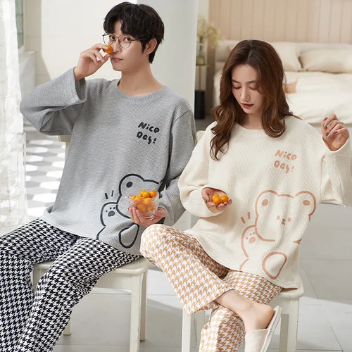 Dinosaur Cartoon Cotton Pajamas for Adults