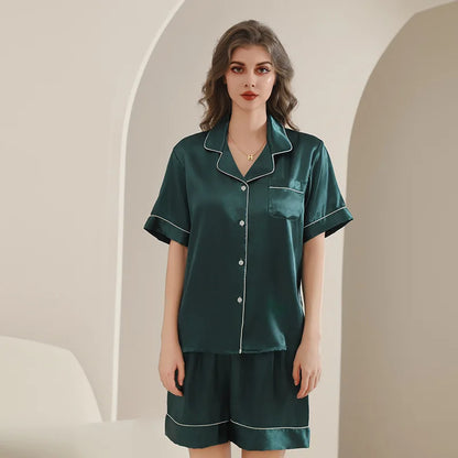 Women's Silk Pajamas Two-Piece Set