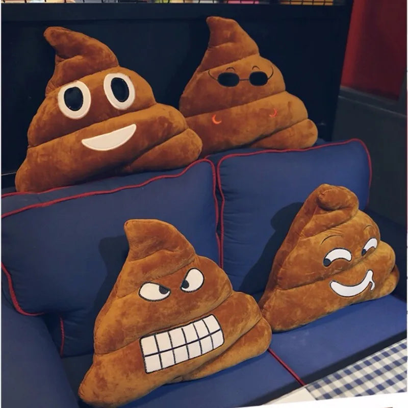 25CM Brown Smiley Pillow - Poop Emoji