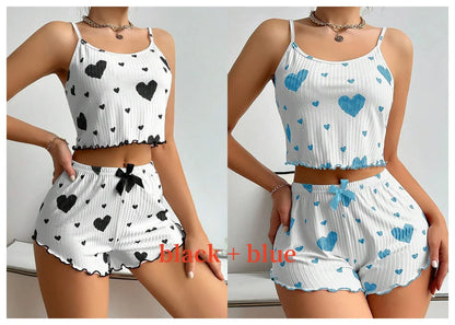 Women's Hearts Pajamas Set Sleepwear
