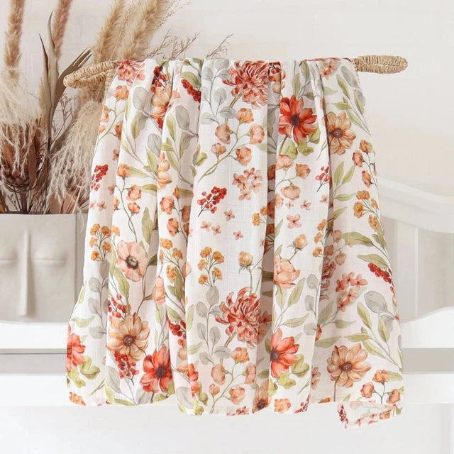 Baby Blanket with Forest Animals Pattern