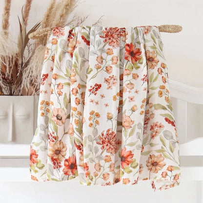 Baby Blanket with Forest Animals Pattern