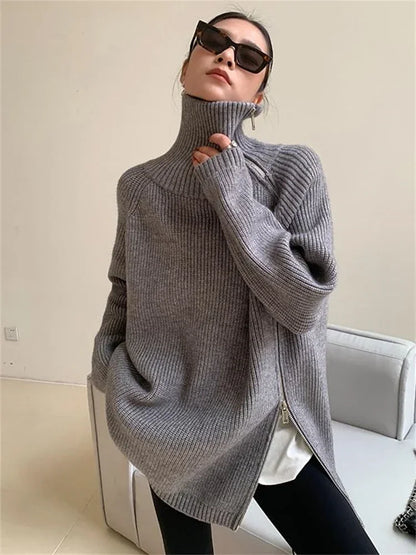 Oversized Women's Turtleneck Sweater