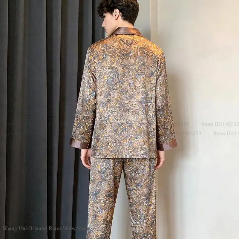Plus Size Men's Pajamas 2PCS Sleepwear Set