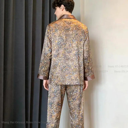 Plus Size Men's Pajamas 2PCS Sleepwear Set
