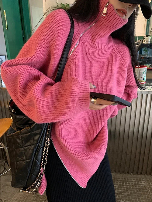 Oversized Women's Turtleneck Sweater