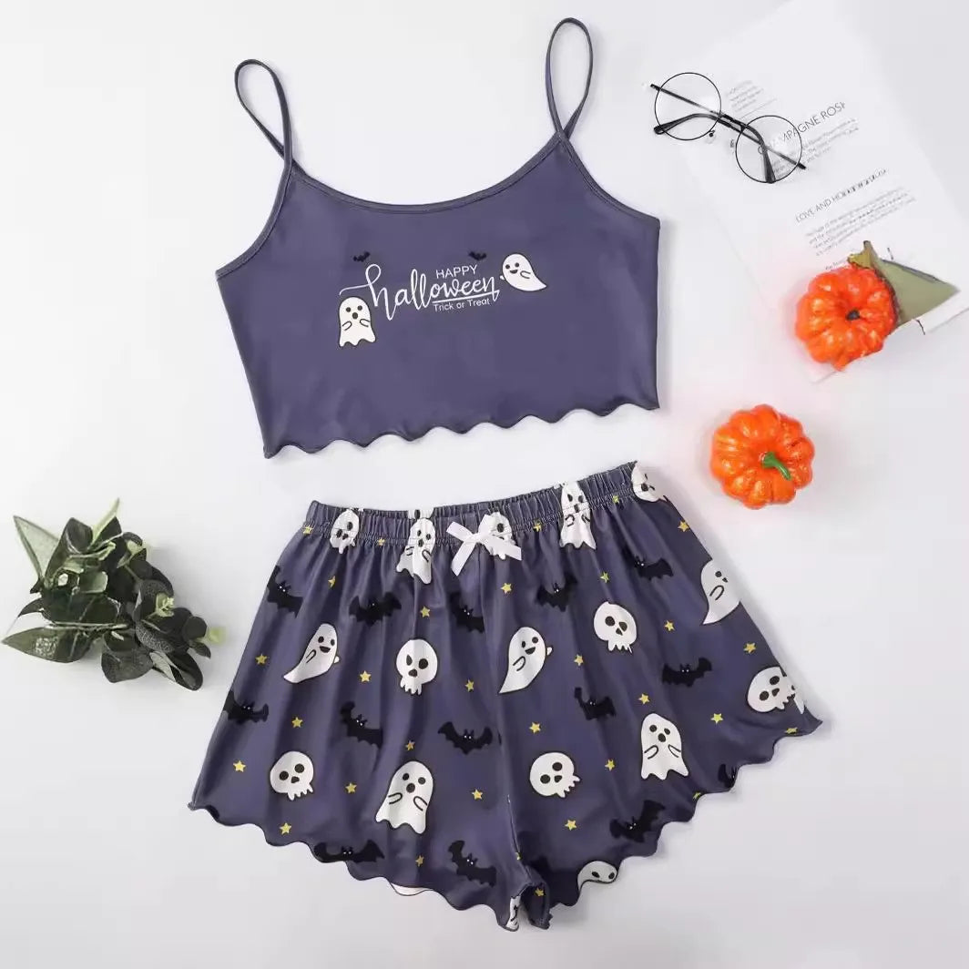 Halloween Womens Two Set Pajamas