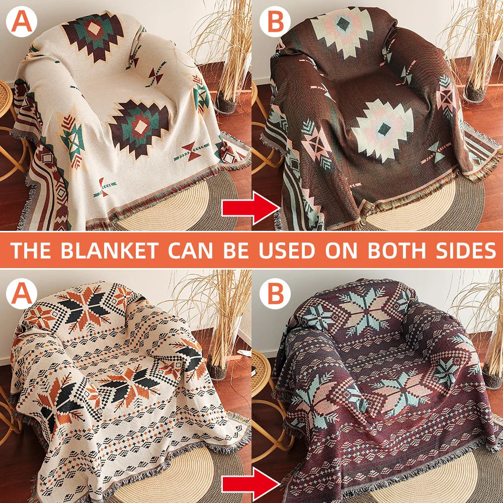 Throw Blanket with Fringe