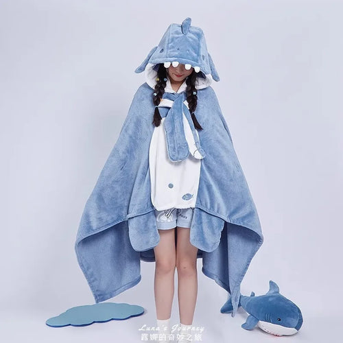 Cute Capybara, Shark, Fox and Bat Cosplay Cloak