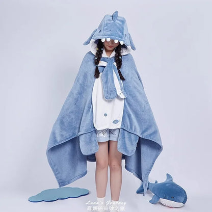 Cute Capybara, Shark, Fox and Bat Cosplay Cloak