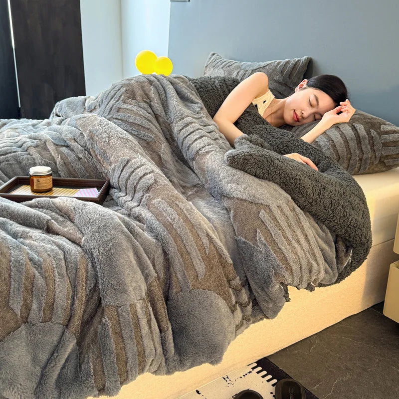jacquard blanket thickened