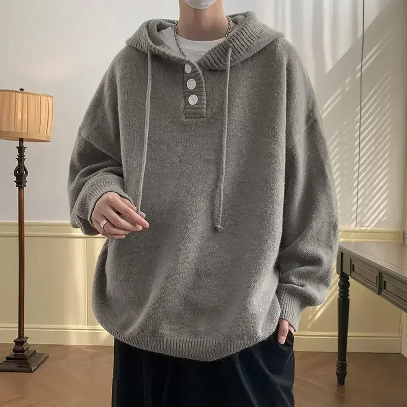 Retro Oversized Hooded Sweater