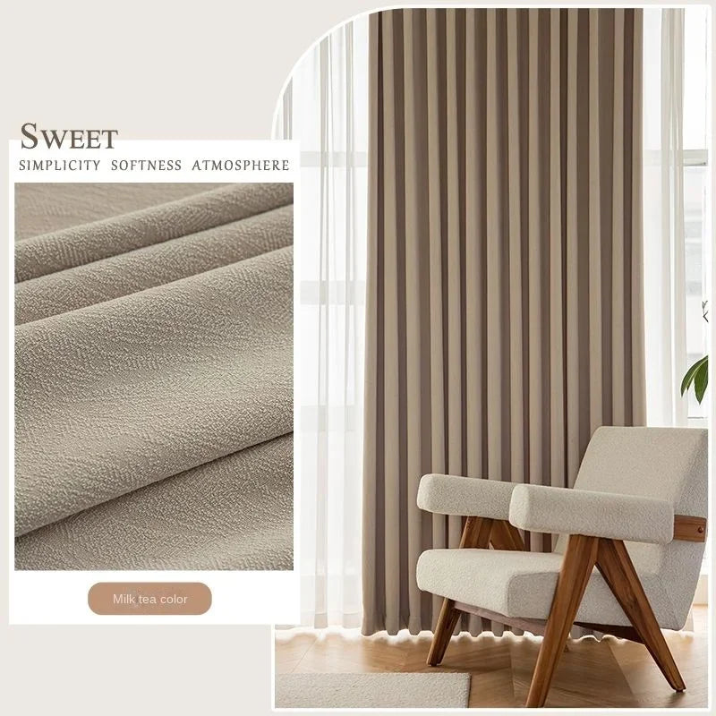 Modern Chenille Living Room Curtains