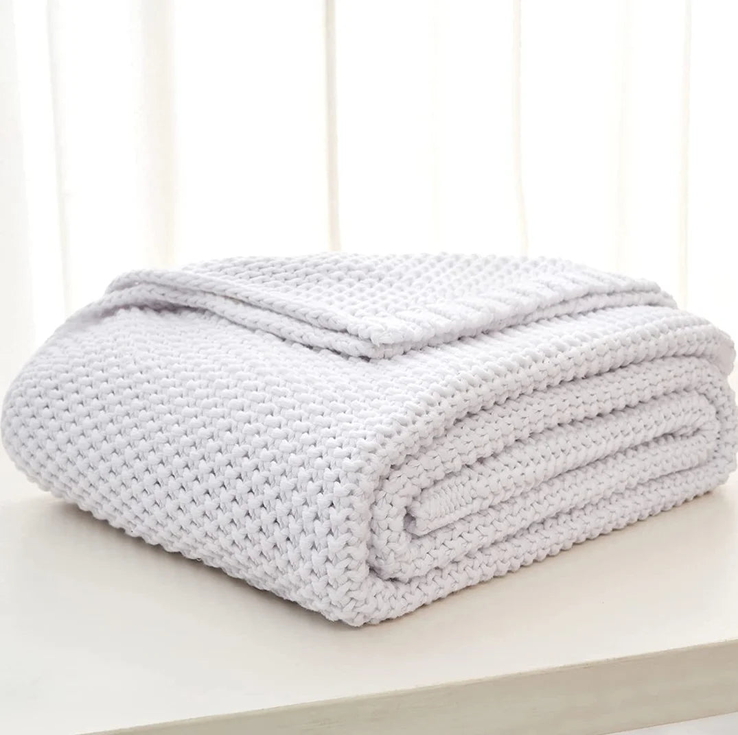 Knitted Blanket Chunky Throw Blanket