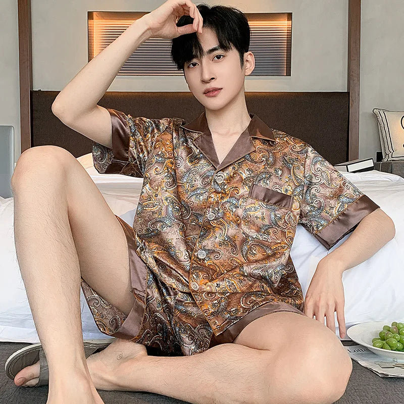 Silk Satin Pajamas for Men