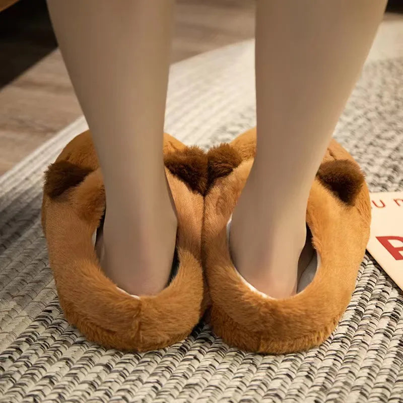 Cute Cartoon Capybara Cotton Slippers