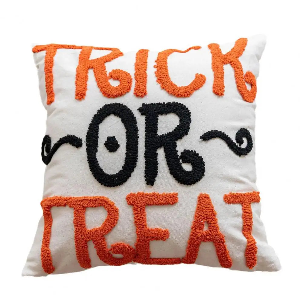 3D Cartoon Halloween Embroidery Pillowcase