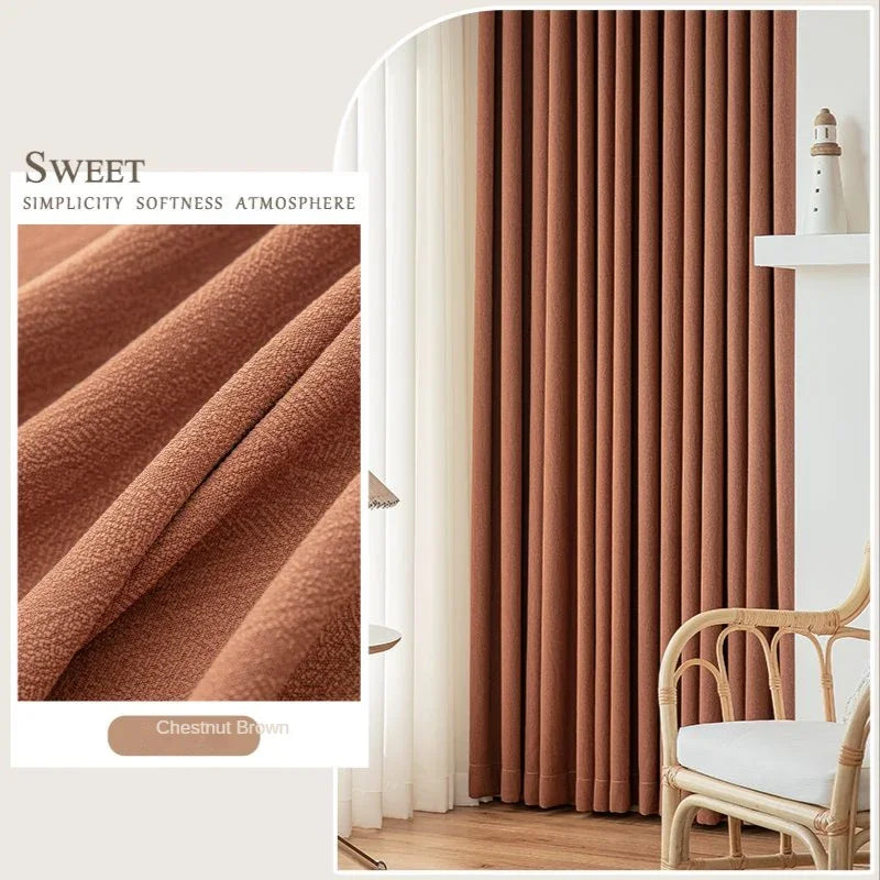 Modern Chenille Living Room Curtains