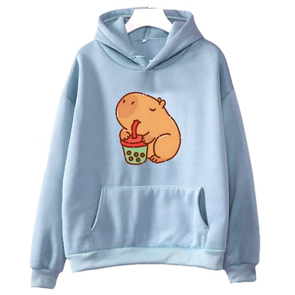 Capybara Drink Bubble Tea Hoodie