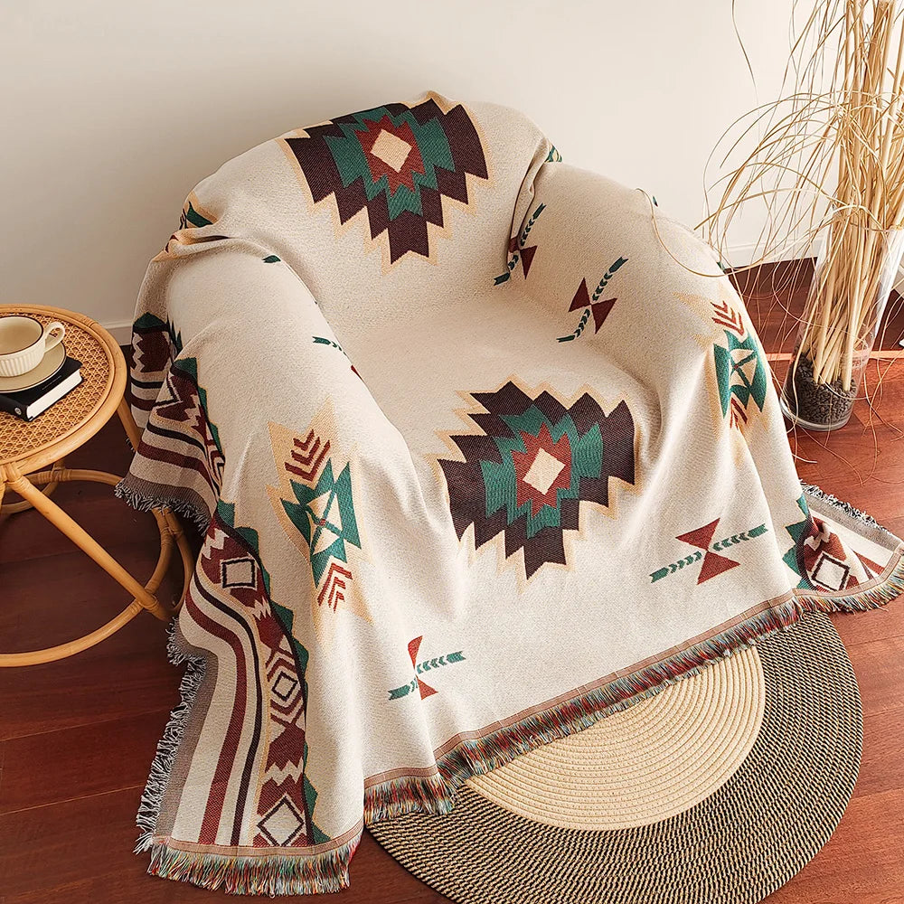 Throw Blanket with Fringe