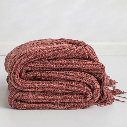 REGINA Chunky Knit Chenille Blankets