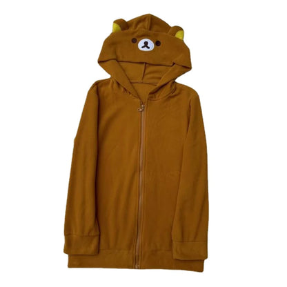 Deeptown Kawaii Oversized Zip Up Hoodies for Women