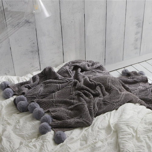 REGINA Chunky Knit Chenille Blankets