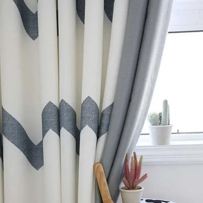 Modern Simple White Blackout Curtain