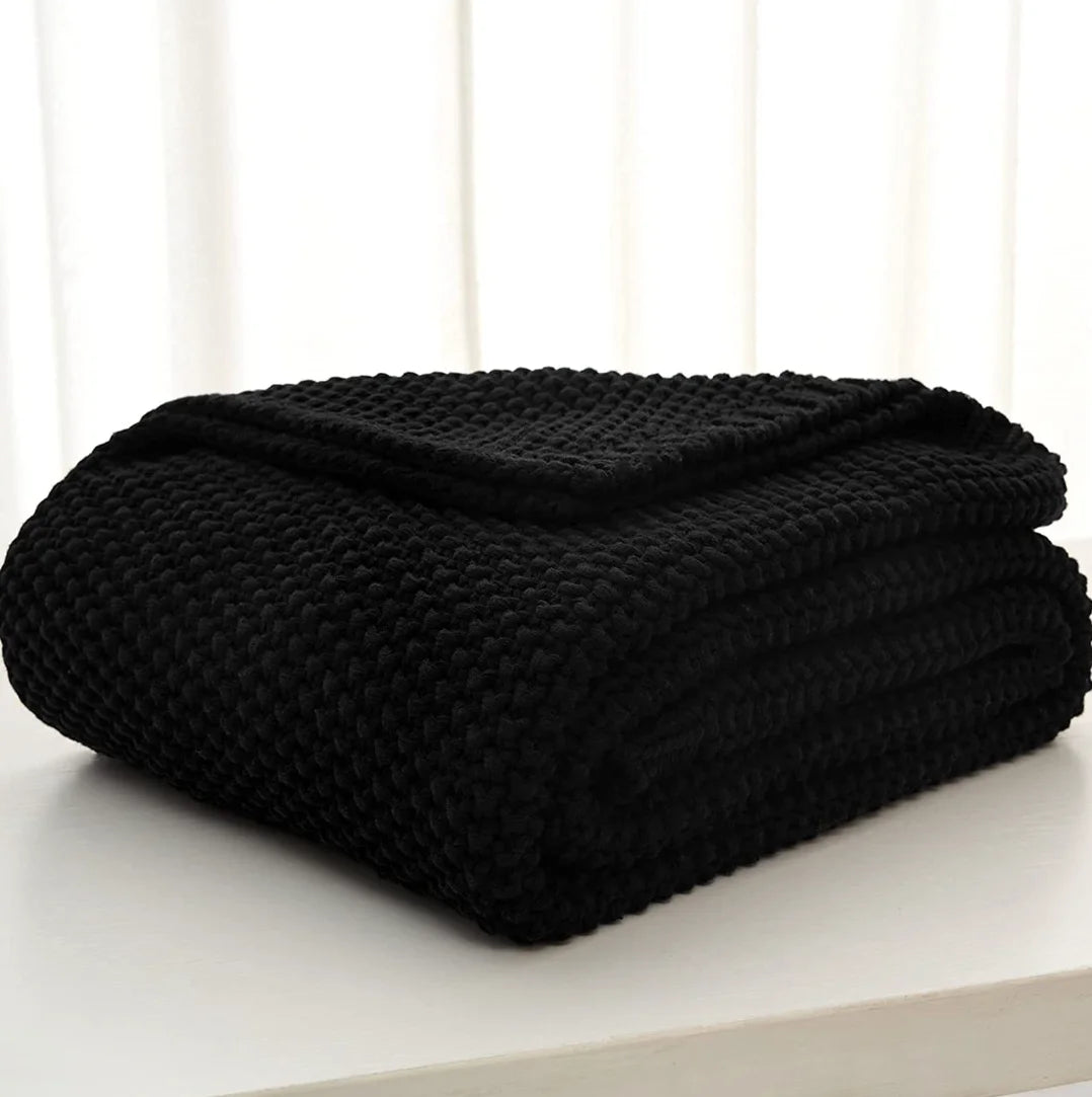 Knitted Blanket Chunky Throw Blanket
