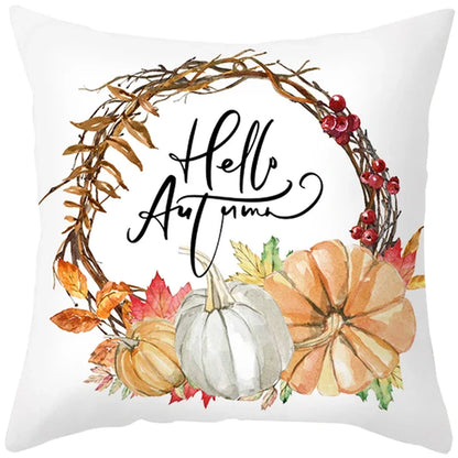 Autumn Fall Pumpkin Pillow Case