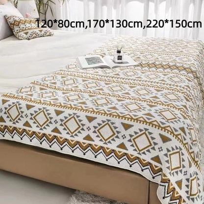 Knit Boho Throw Blankets