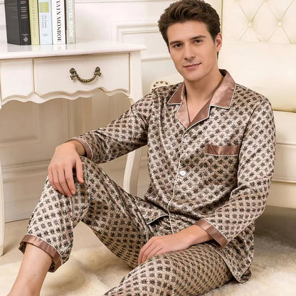 Plus Size Men's Pajamas 2PCS Sleepwear Set