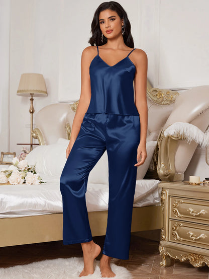Fall new women's silk pajama set