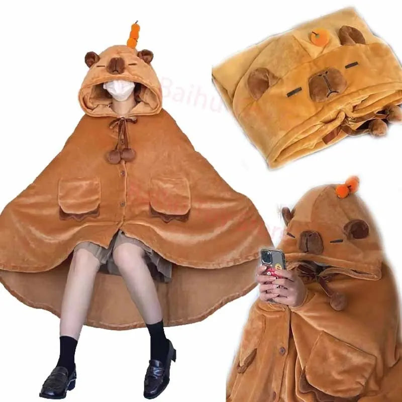 Cute Capybara, Shark, Fox and Bat Cosplay Cloak