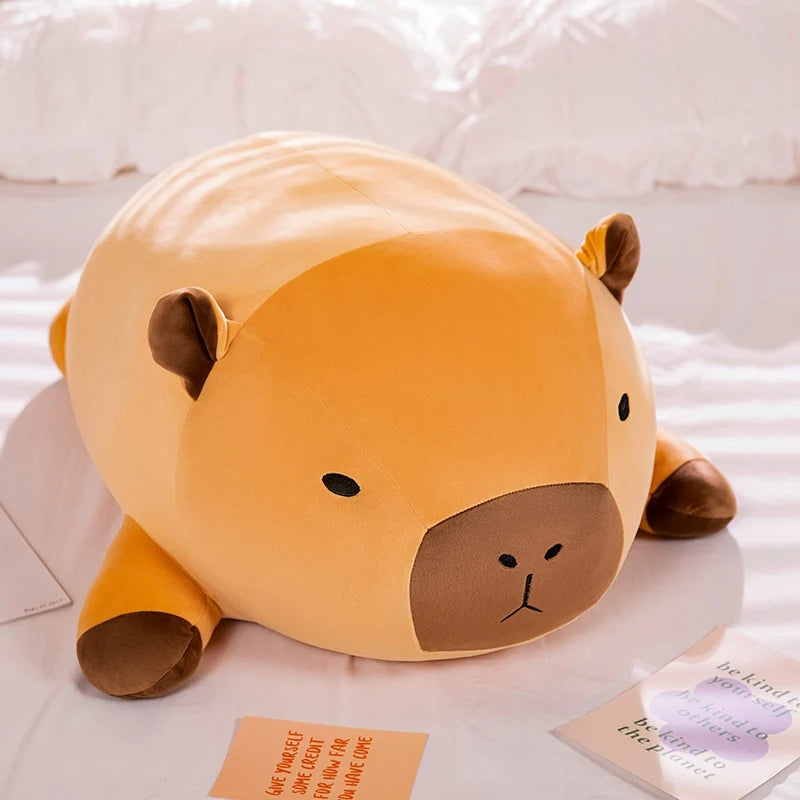 Fatty Long Capybara Plush Shaped Pillow