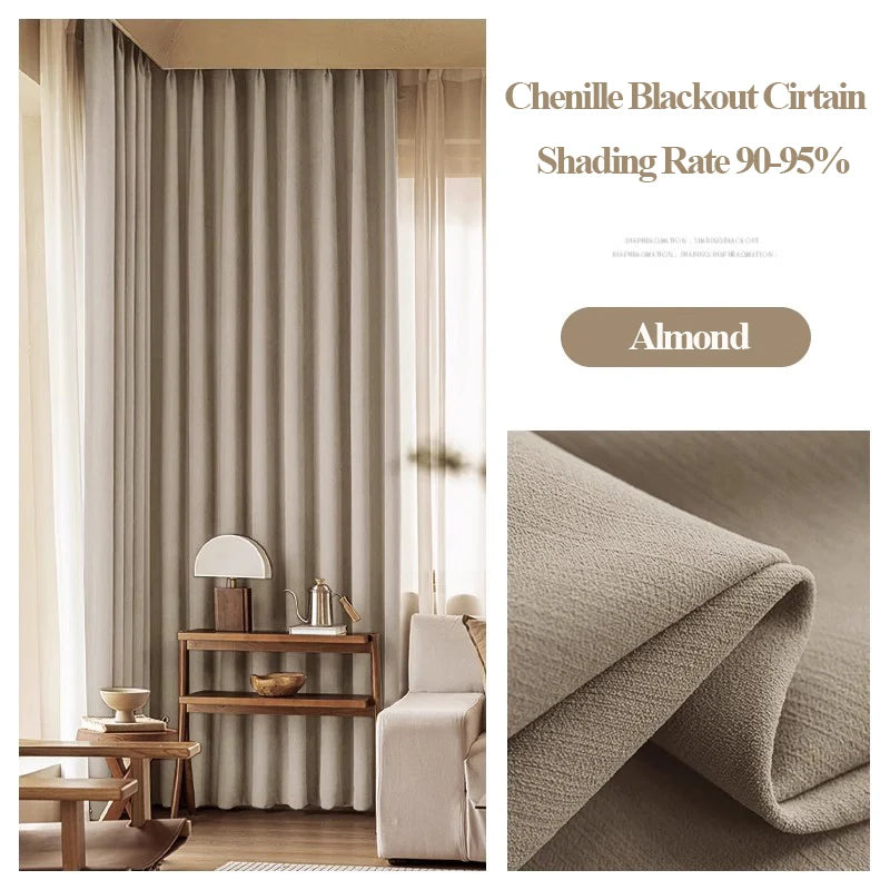 Solid Blackout Curtain for Bedroom