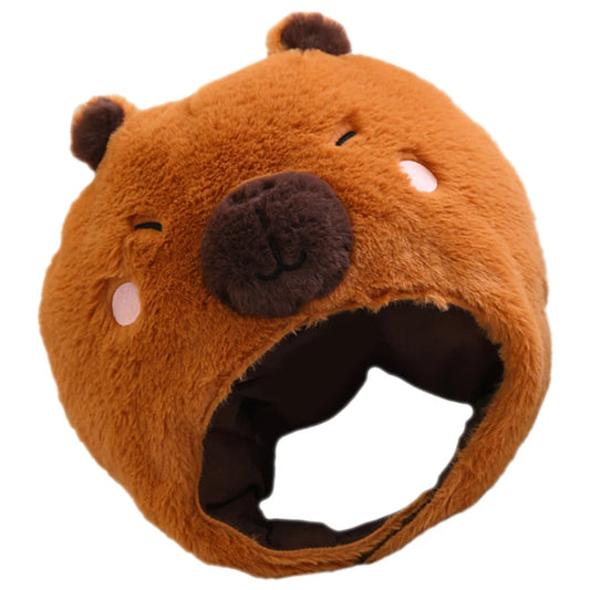 Plush Capybara Head Mask